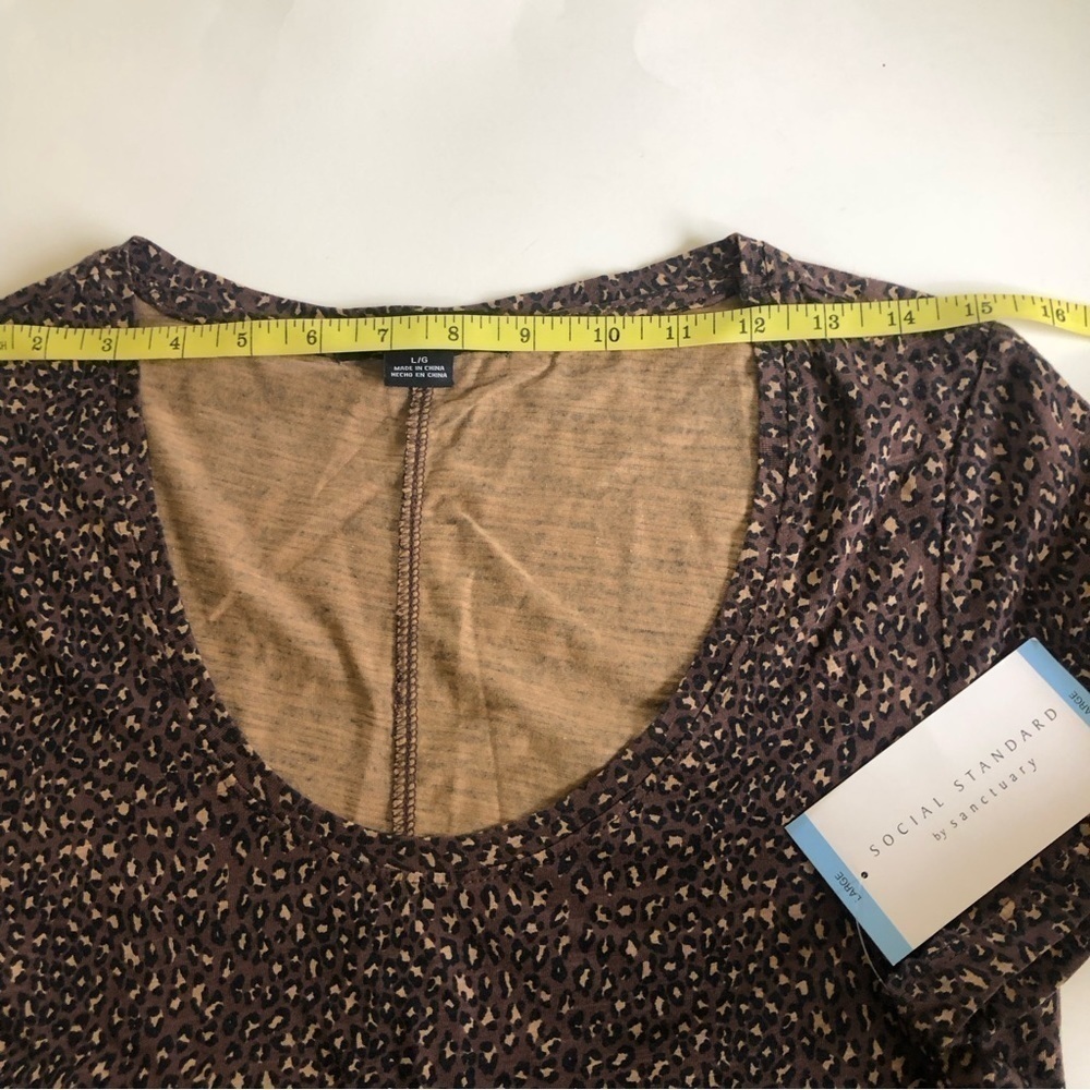 Social Standard by Sanctuary Women's Gia Racing Leopard Scoop Dress Size L - Picture 7 of 9